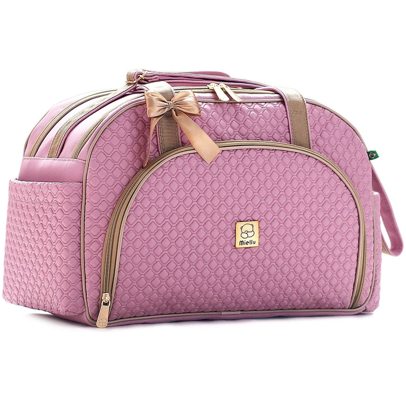 Kit Conjunto Bolsas Maternidade Estilo Clássico - 3 Peças - Bolsa G, Bolsa P e Trocador