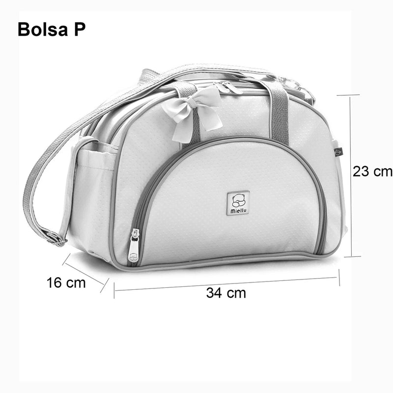 Kit Conjunto Bolsas Maternidade Estilo Clássico - 3 Peças - Bolsa G, Bolsa P e Trocador